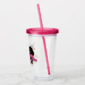 Afro Unicorn Queen Trio Design Acryltrinkbecher (Links)