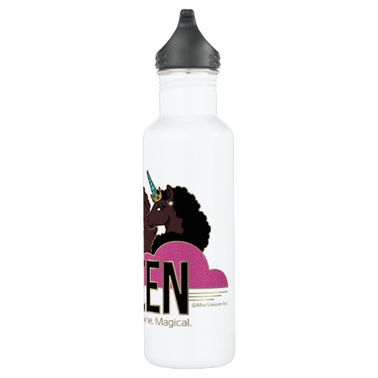 Afro Unicorn Queen Trio Design Edelstahlflasche (Rechts)