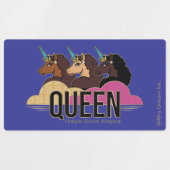 Afro Unicorn Queen Trio Design Etiketten (Design 1)