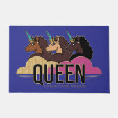 Afro Unicorn Queen Trio Design Fußmatte (Vorderseite)