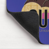 Afro Unicorn Queen Trio Design Mousepad (Ecke)
