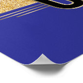 Afro Unicorn Queen Trio Design Poster (Ecke)