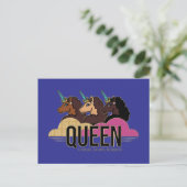 Afro Unicorn Queen Trio Design Postkarte (Stehend Vorderseite)