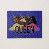 Afro Unicorn Queen Trio Design Puzzle (Horizontal)