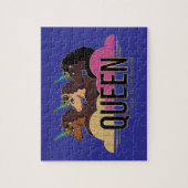 Afro Unicorn Queen Trio Design Puzzle (Vertikal)