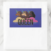 Afro Unicorn Queen Trio Design Rechteckiger Aufkleber (Tasche)