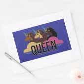 Afro Unicorn Queen Trio Design Rechteckiger Aufkleber (Umschlag)