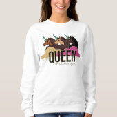 Afro Unicorn Queen Trio Design Sweatshirt (Vorderseite)