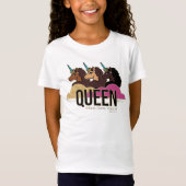 Afro Unicorn Queen Trio Design T-Shirt (Vorderseite)