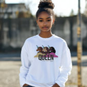 Afro Unicorn Queen Trio Design T-Shirt