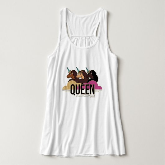 Afro Unicorn Queen Trio Design Tank Top (Design Vorderseite)
