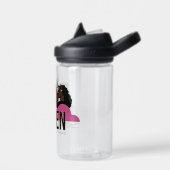 Afro Unicorn Queen Trio Design Trinkflasche (Links)