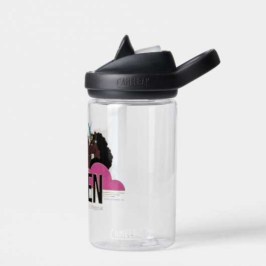 Afro Unicorn Queen Trio Design Trinkflasche (Links)