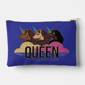 Afro Unicorn Queen Trio Design Zubehörtasche (Rückseite)