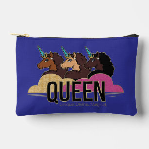 Afro Unicorn Queen Trio Design Zubehörtasche