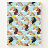 Afro Unicorn Rainbow and Hearts Muster Notizblock (Rückseite)
