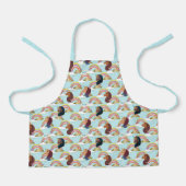 Afro Unicorn Rainbow and Hearts Muster Schürze (Vorderseite)