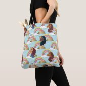 Afro Unicorn Rainbow and Hearts Muster Tasche (Von Nahem)