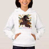 Afro Unicorn Trio: Einzigartig, göttlich und magis Hoodie (Vorderseite)