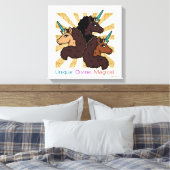 Afro Unicorn Trio: Einzigartig, göttlich und magis Leinwanddruck (Insitu (Schlafzimmer))