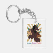 Afro Unicorn Trio: Einzigartig, göttlich und magis Schlüsselanhänger (Vorderseite links)