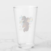 Afro Unicorn Trio Herzdesign Glas (Rückseite)