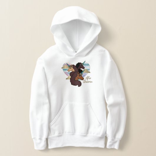 Afro Unicorn Trio Herzdesign Hoodie (Ablage )