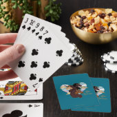 Afro Unicorn Trio Herzdesign Karten spielen Spielkarten (In Situ)