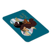 Afro Unicorn Trio Herzdesign Magnet (Rechte Seite)