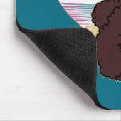 Afro Unicorn Trio Herzdesign Mousepad (Ecke)