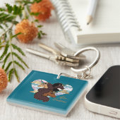 Afro Unicorn Trio Herzdesign Schlüsselanhänger (Vorderseite rechts)