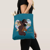Afro Unicorn Trio Herzdesign Tasche (Von Nahem)