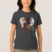 Afro Unicorn Trio Herzdesign Tri-Blend Shirt (Vorderseite)