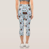 Afro Unicorn Urlaubsmuster Capri Leggings (Rückseite)
