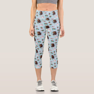 Afro Unicorn Urlaubsmuster Capri Leggings