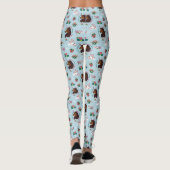 Afro Unicorn Urlaubsmuster Leggings (Rückseite)