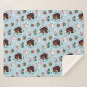 Afro Unicorn Urlaubsmuster Sherpadecke (Vorderseite (Horizontal))