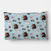 Afro Unicorn Urlaubsmuster Zubehörtasche (Rückseite)