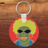 Afro-Verlassen Schlüsselanhänger (Vorderseite)