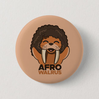 Afro Walrus Button