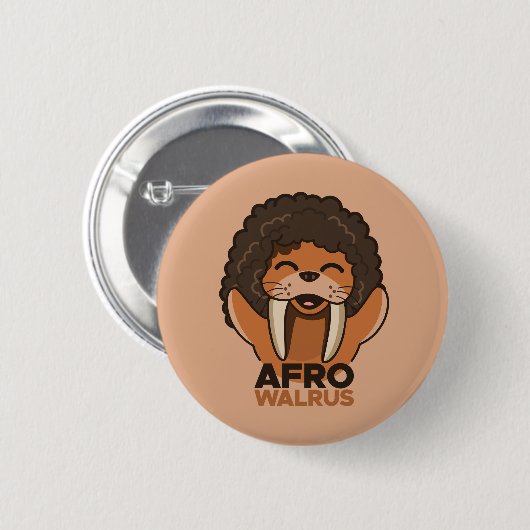 Afro Walrus Button (Vorne & Hinten)