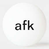 Afro - weg von der Tastatur in schwarzen Typografi Tischtennisball (Vorderseite)