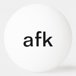 Afro - weg von der Tastatur in schwarzen Typografi Tischtennisball