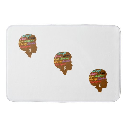 Afro Woman Bath Mat Badematte (Vorderseite)