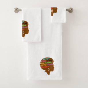 Afro Woman Bath Set