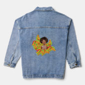Afro Woman | Black History Month Jeansjacke (Rückseite)