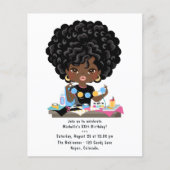 Afro Woman Craft Party Geburtstag Flyer (Vorne)