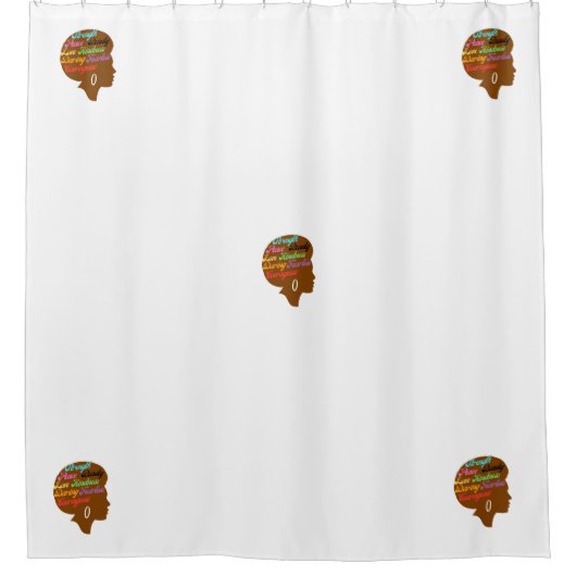 Afro Woman Duschvorhang (Vorderseite)