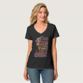Afro Woman Strong than Storm Melanin African Ameri T-Shirt (Vorderseite Vollansicht)