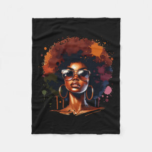 Afro Women Black Pride Afrikanische Melanin 1 Fleecedecke